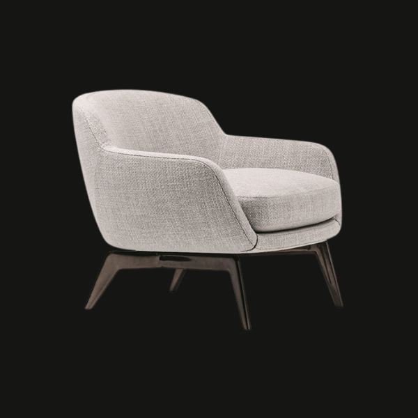 8 Poltrona Coimbra | Poltrona Premium Envolvente com Base Metálica Dourada - Image 1