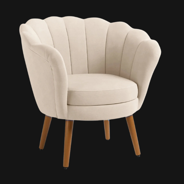 PETALAAOK Poltrona Pétala Estofada | Design Elegante para Sala, Quarto ou Escritório - Image 1